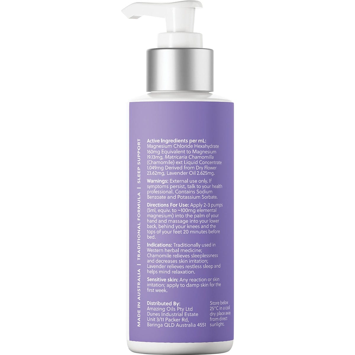 Amazing Oils Magnesium Sleep Lotion with Lavender & Chamomile