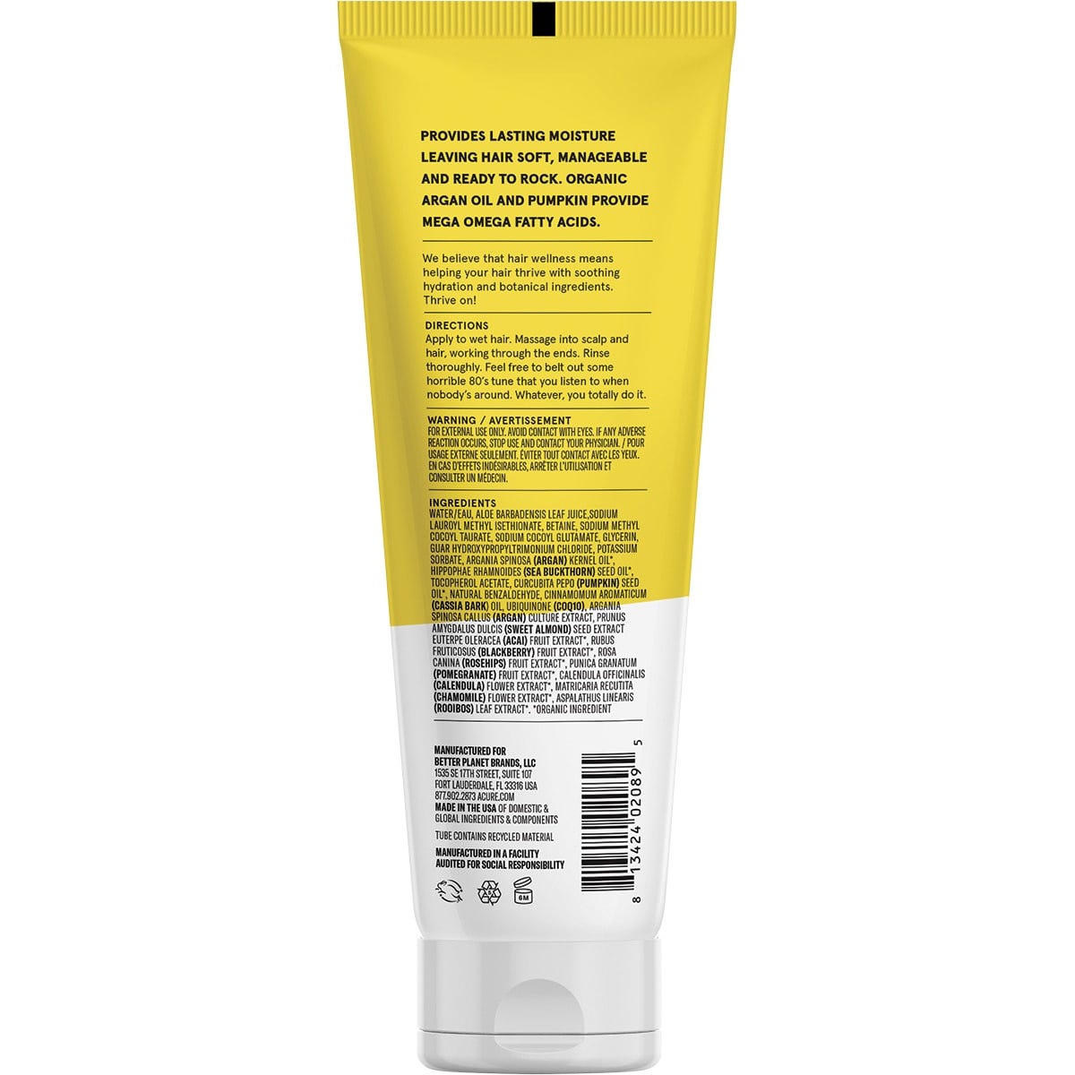 Acure Ultra Hydrating Shampoo Argan