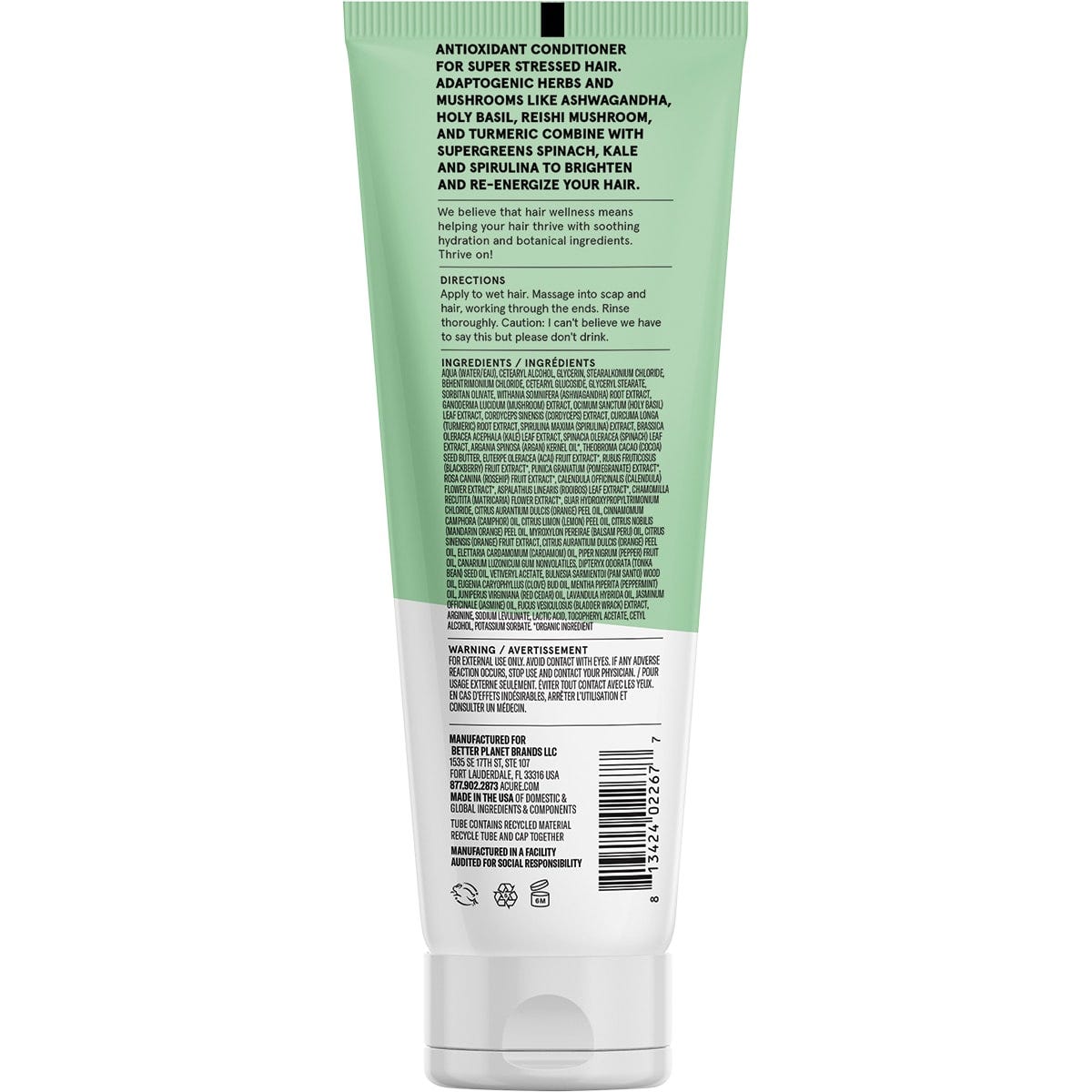 Acure Juice Cleanse Supergreens & Adaptogens Conditioner