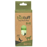 Biotuff Dog Waste Bags & Dispenser 4 x 15 Bag Rolls