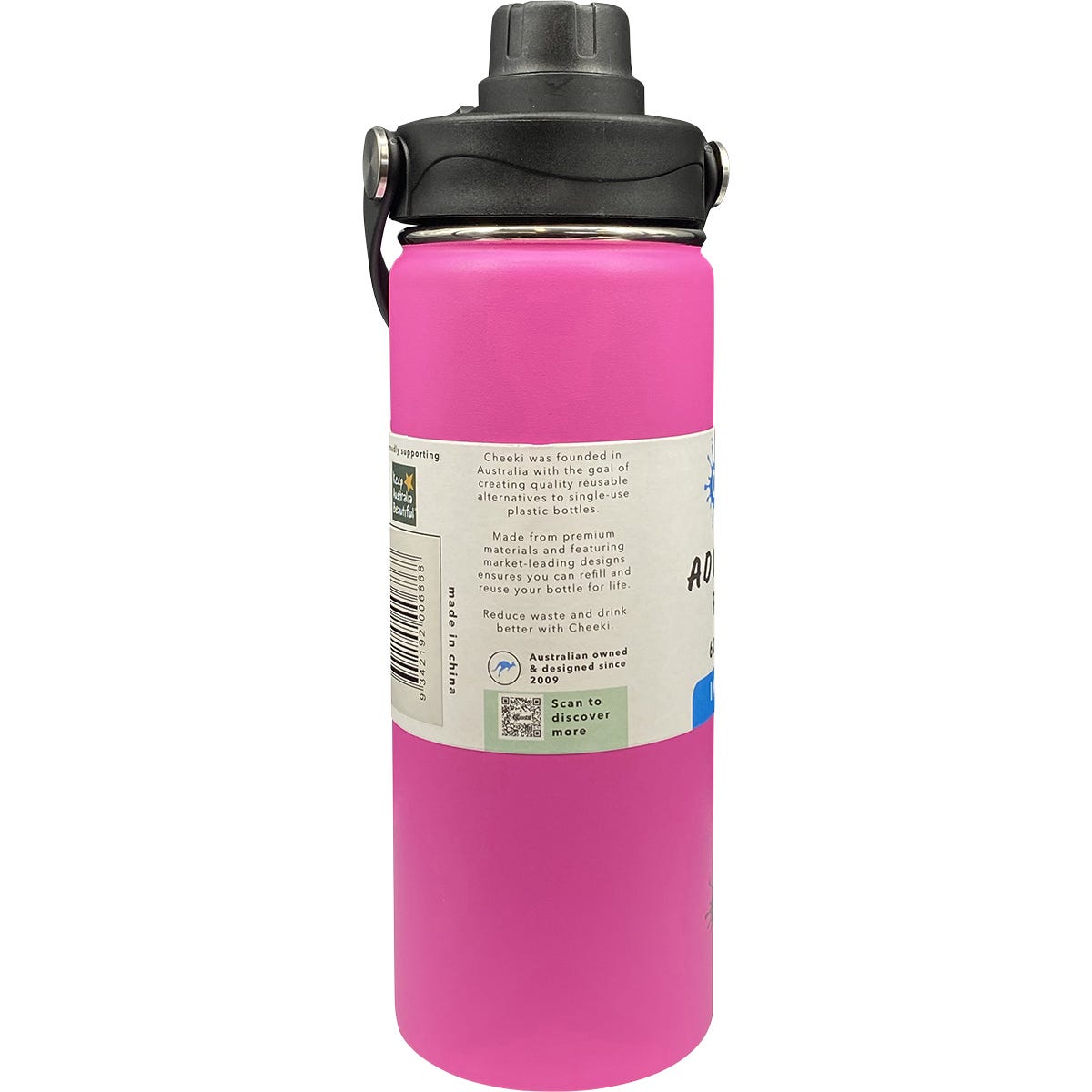 Cheeki Stainless Steel Bottle Adventure Insulated Magenta