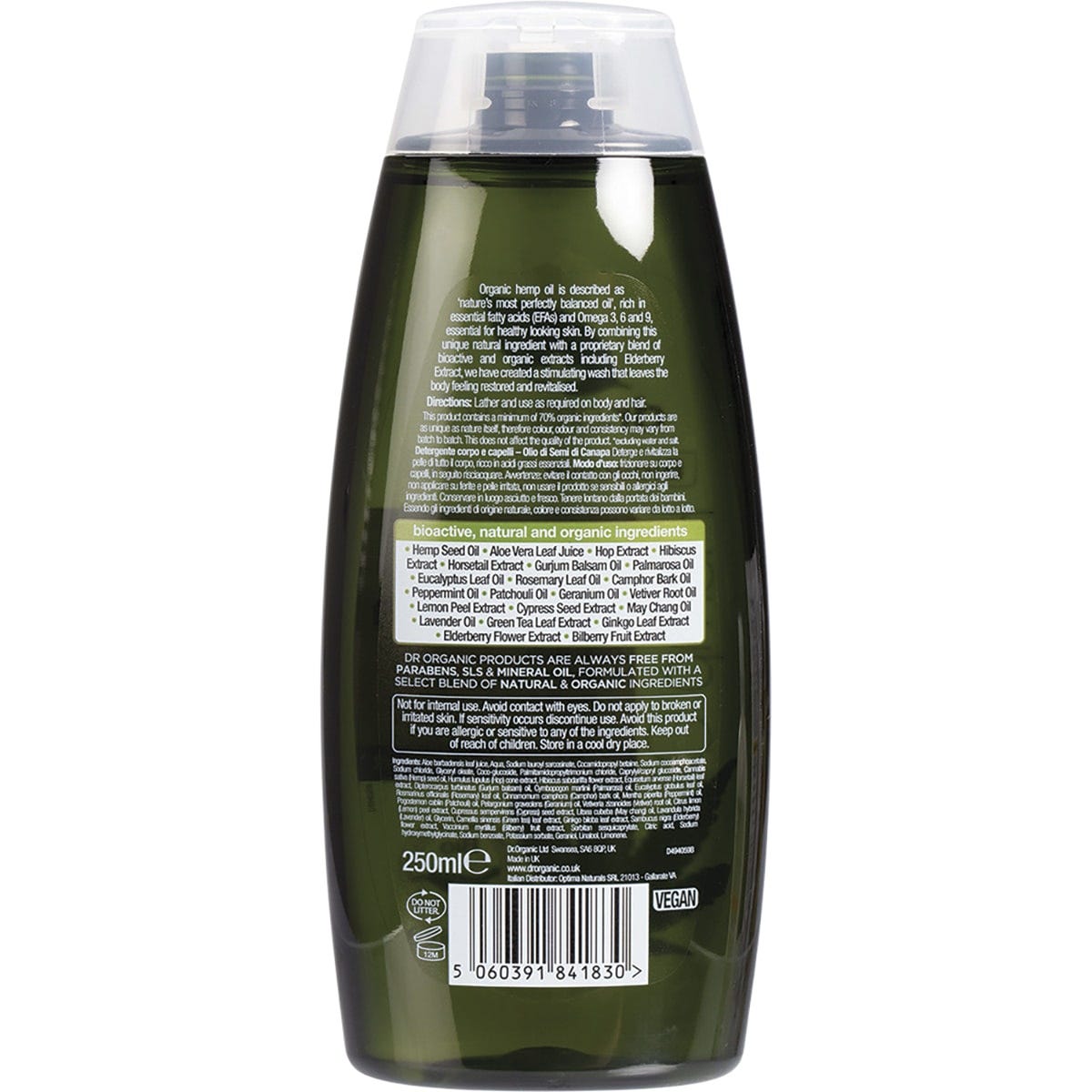 Dr Organic Body Wash Organic Hemp Oil