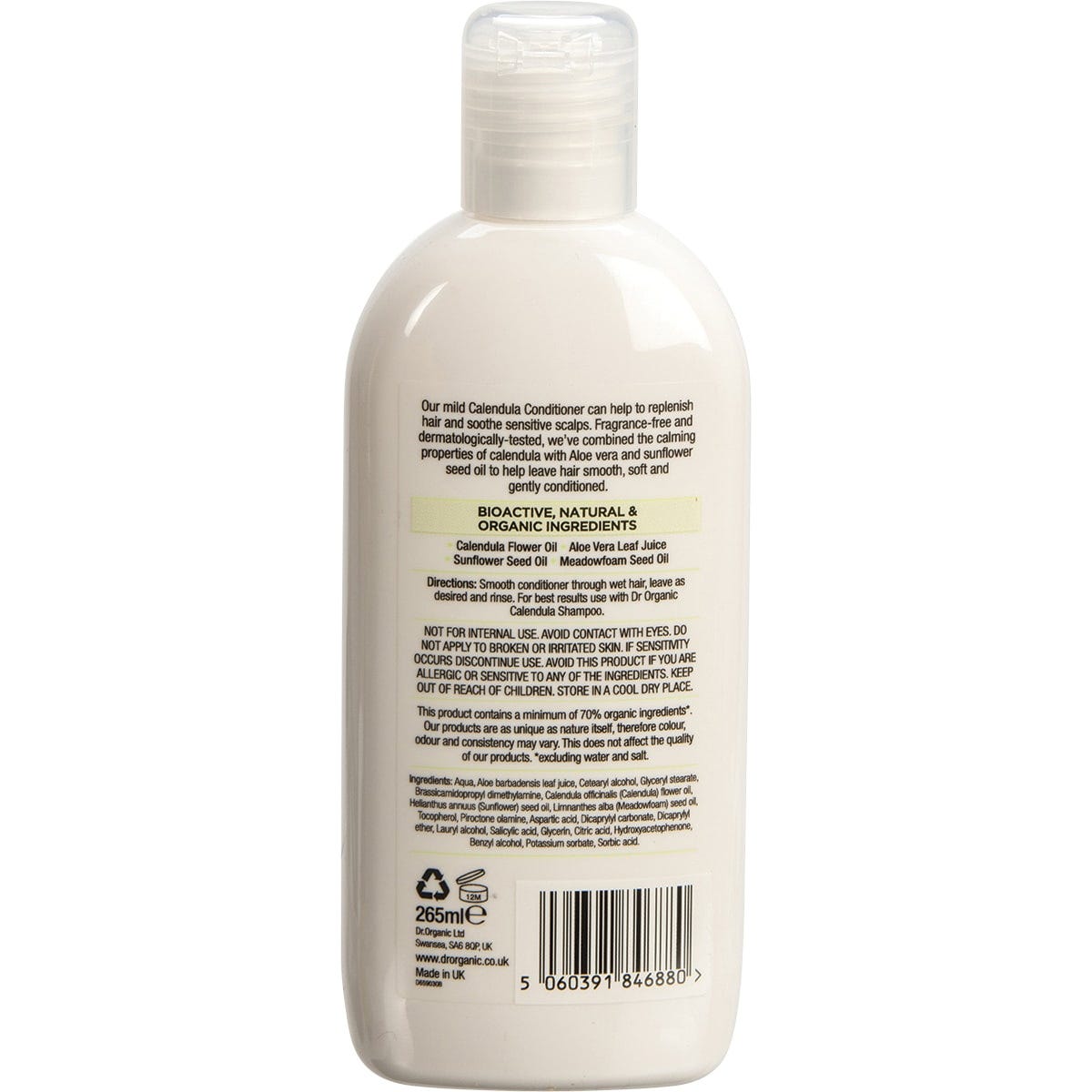 Dr Organic Fragrance Free Conditioner Organic Calendula