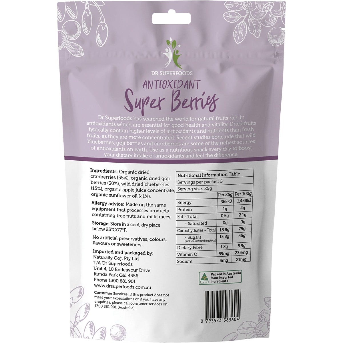 Dr Superfoods Dried Antioxidant Super Berries