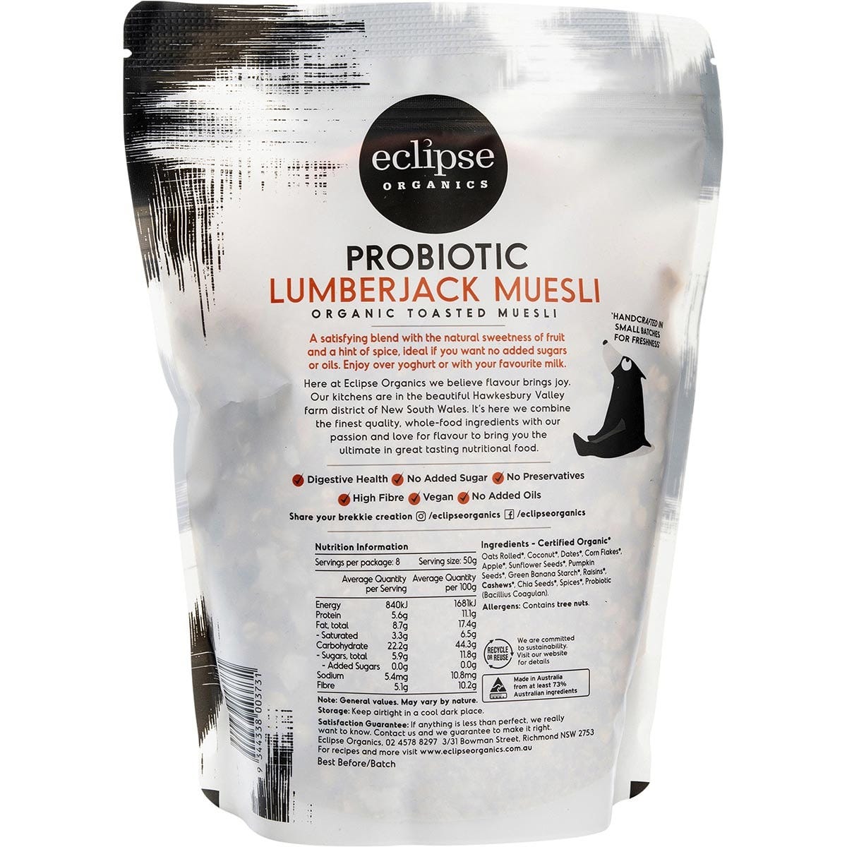 Eclipse Organics Organic Muesli Probiotic Lumberjack