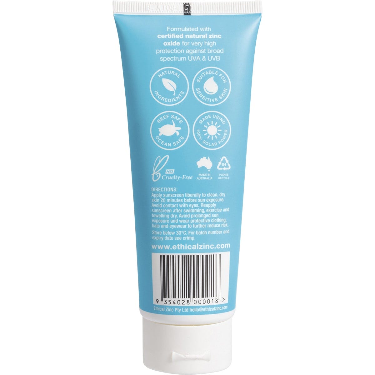 Ethical Zinc Natural Clear Zinc Sunscreen SPF 50+