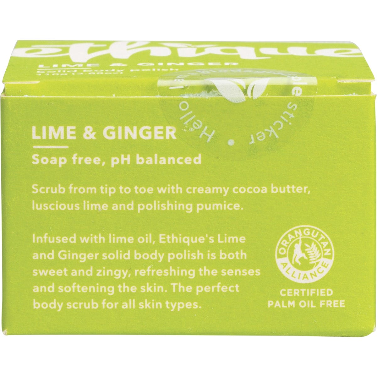 Ethique Solid Body Polish Bar Lime & Ginger