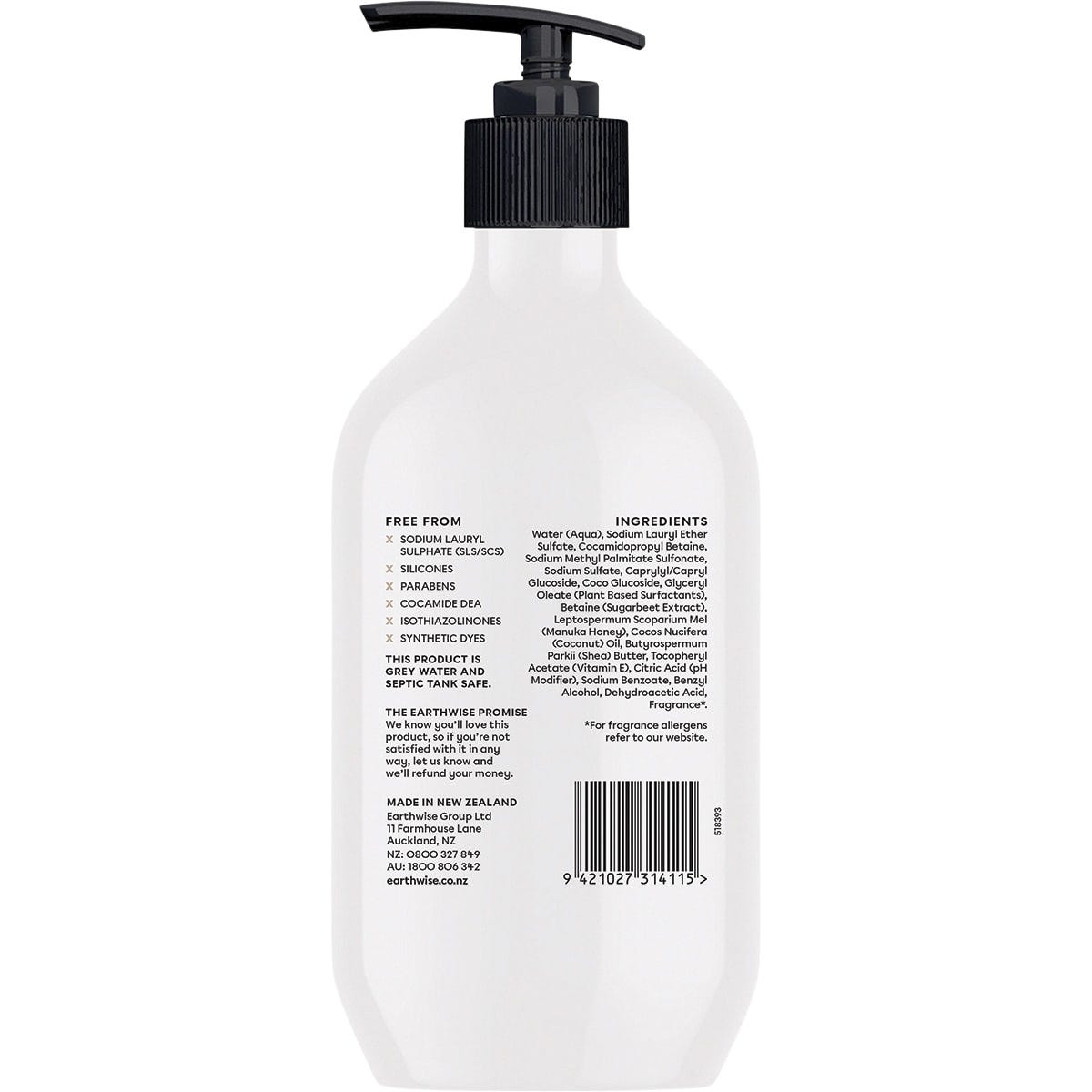 Earthwise Nourish Hand Wash Coconut & Vanilla