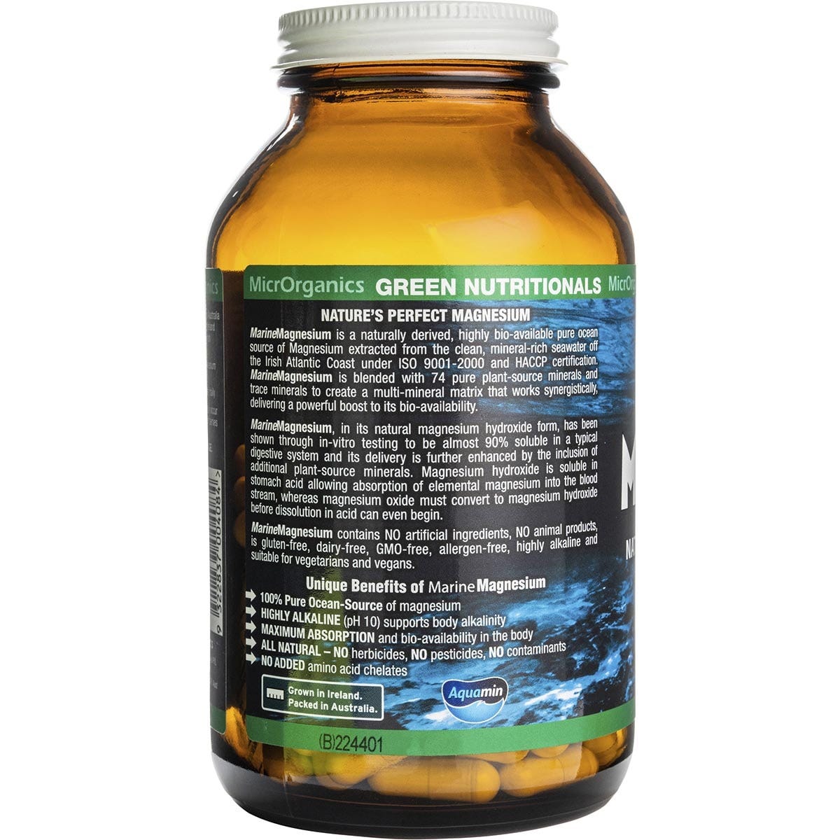 Green Nutritionals Marine Magnesium Vegan Capsules 260mg