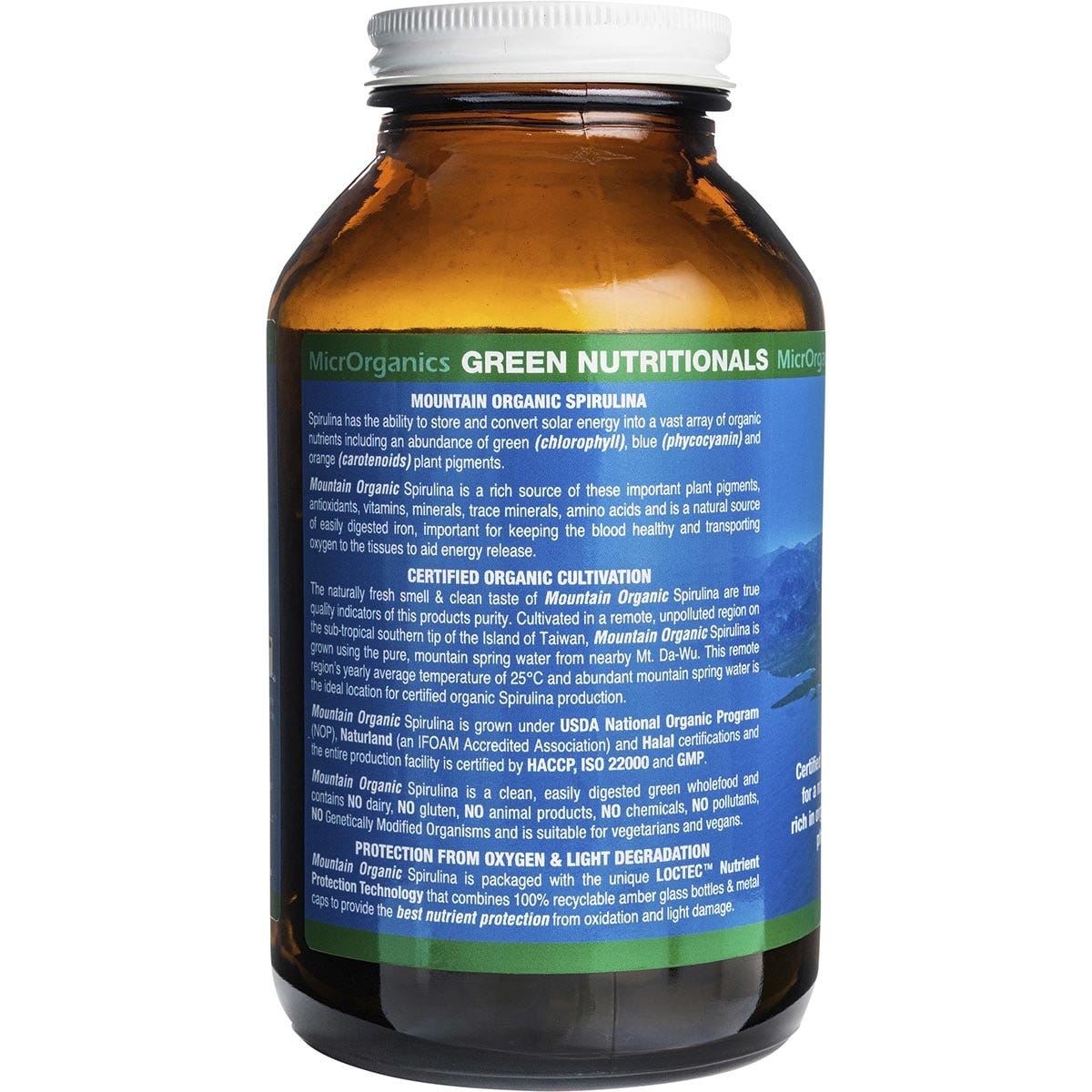 Green Nutritionals Mountain Organic Spirulina Tablets 500mg