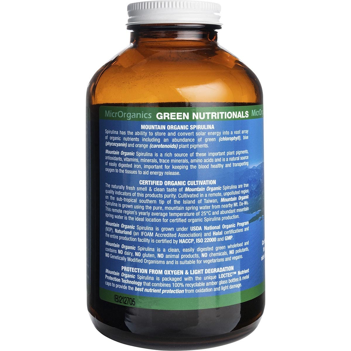 Green Nutritionals Mountain Organic Spirulina Powder