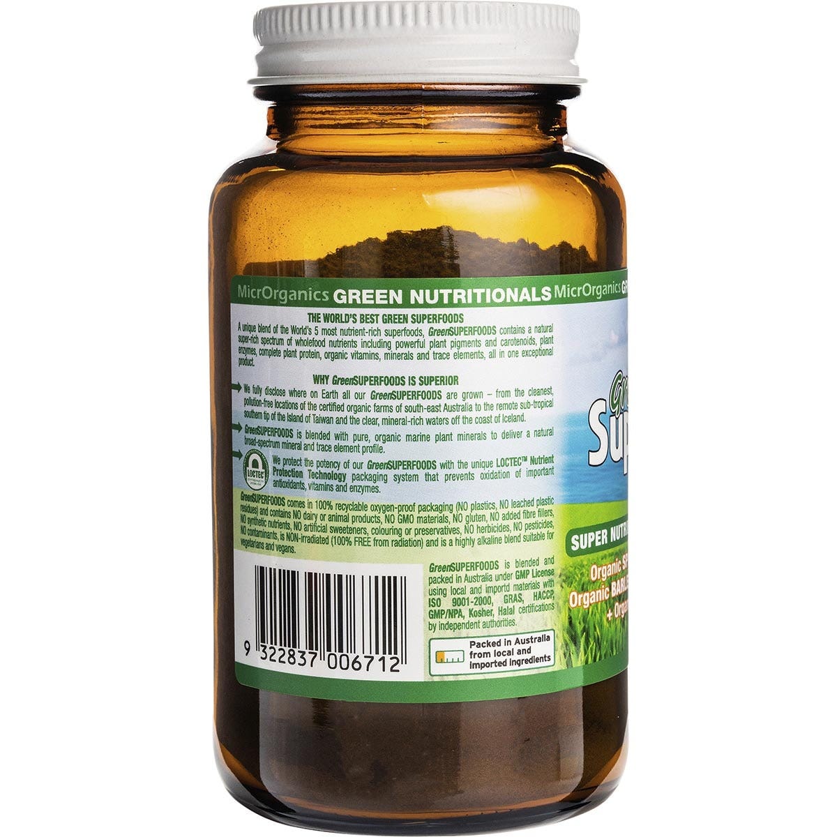 Green Nutritionals Organic Green Superfoods Powder