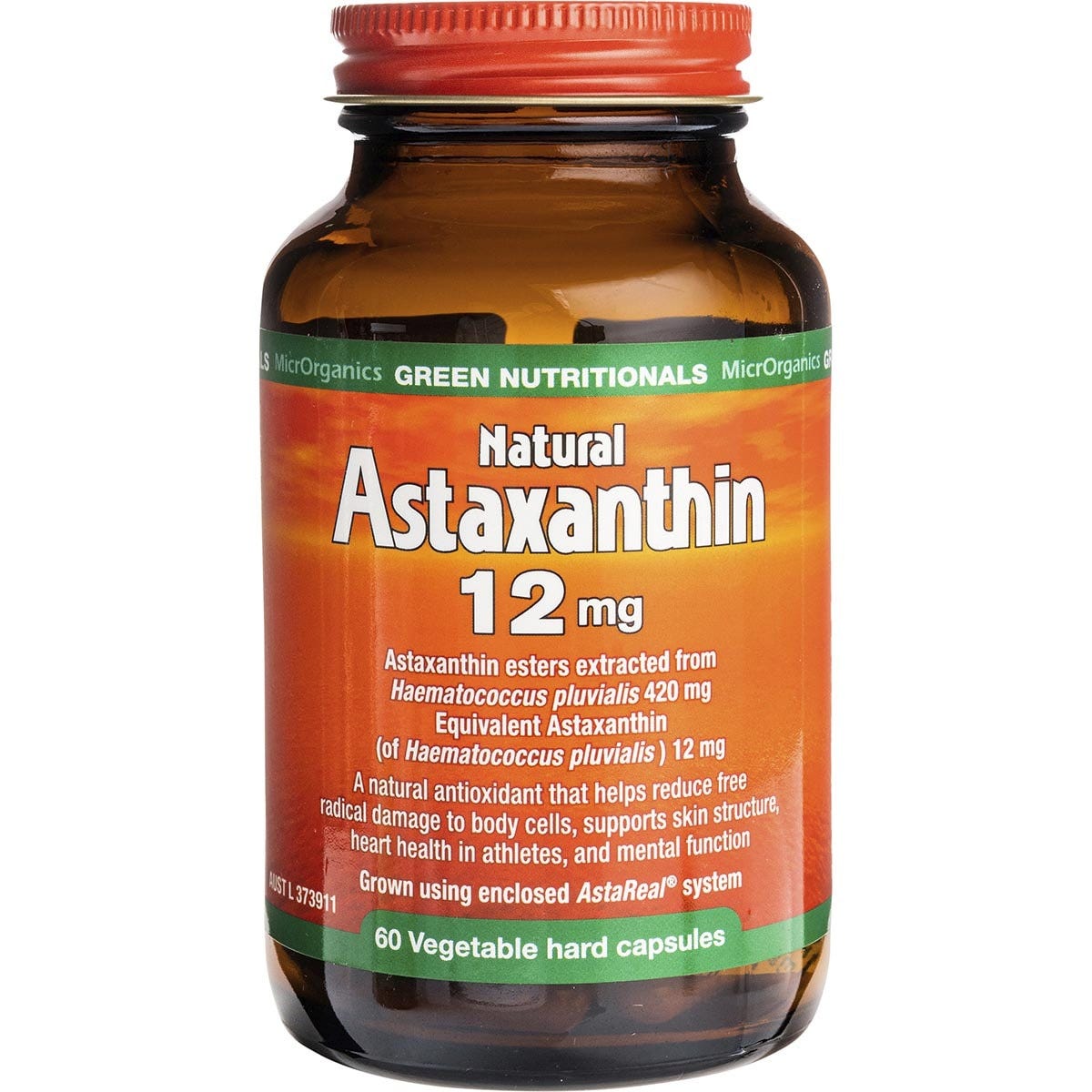 Natural Astaxanthin Vegan Capsules 12mg