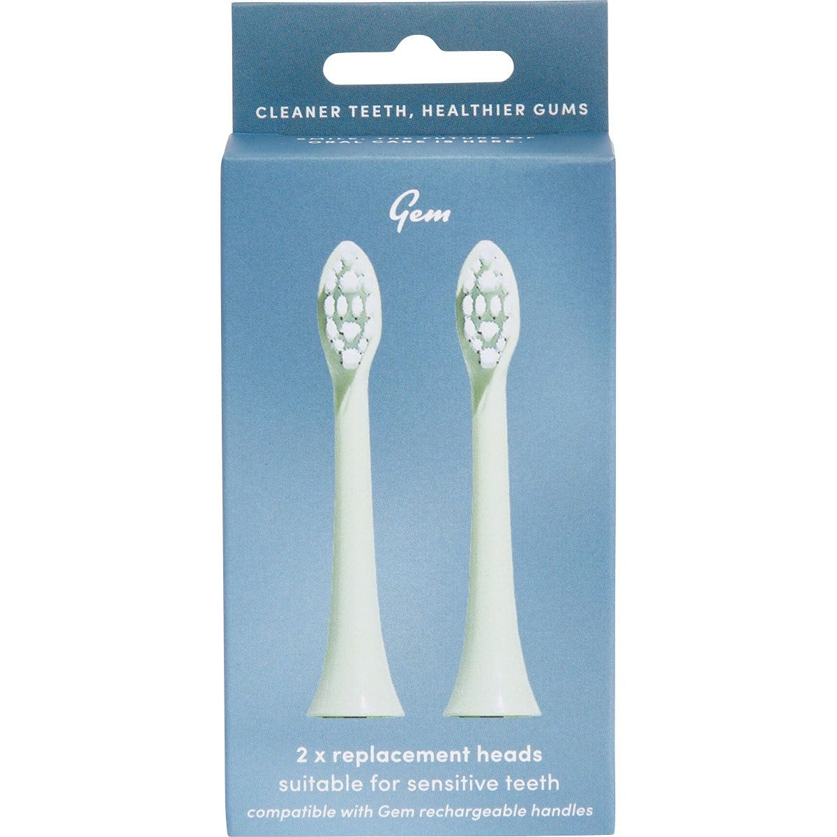 Gem Electric Toothbrush Replacement Heads Mint