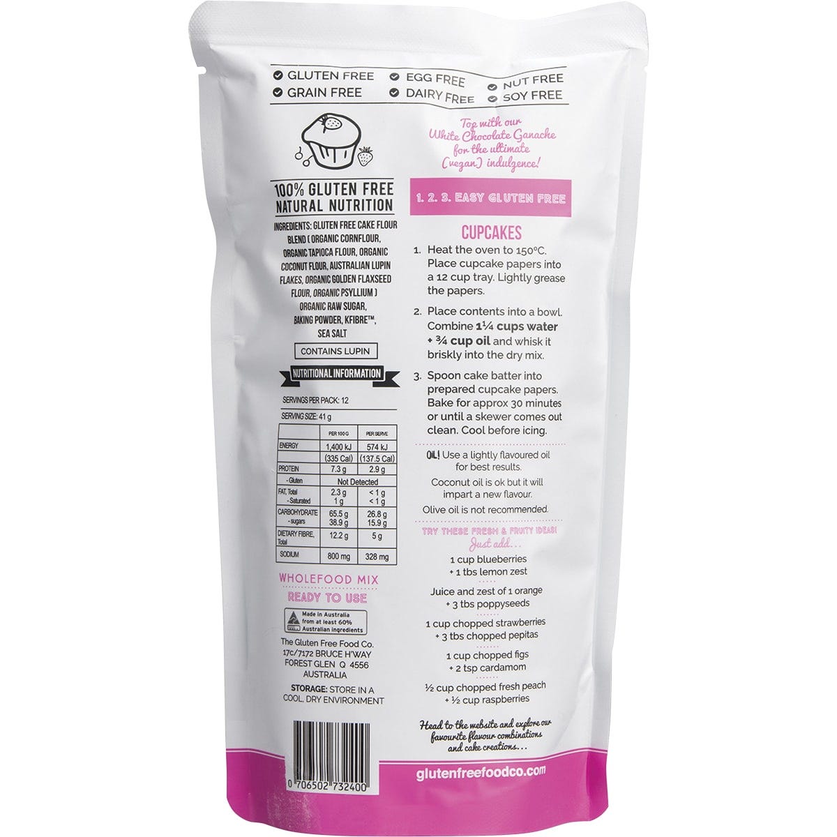 The Gluten Free Food Co. Quick & Easy Cupcake Mix