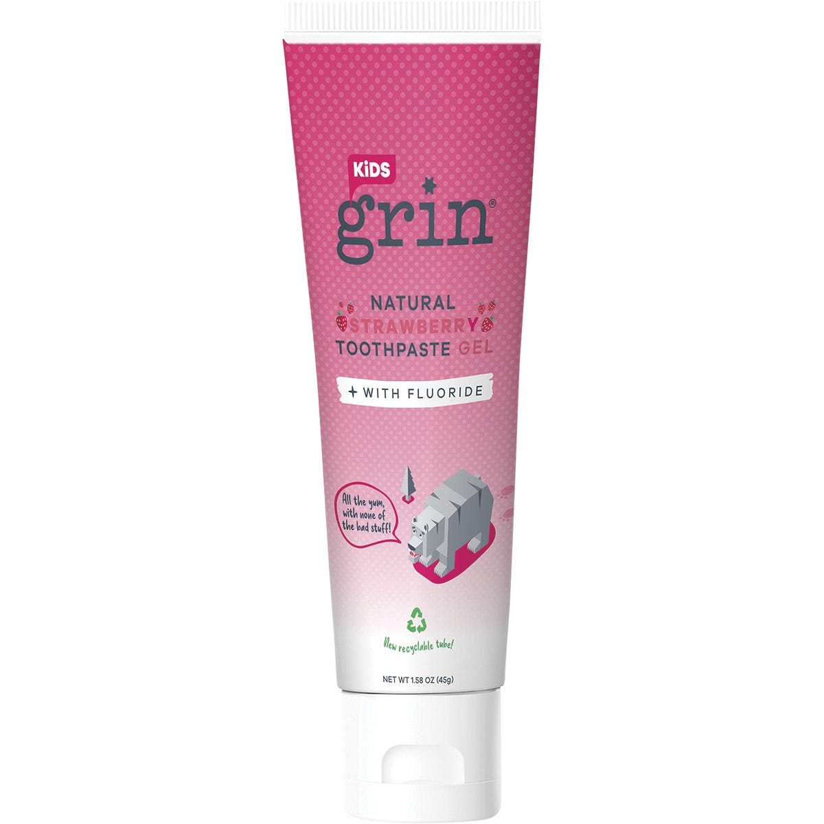 Grin Toothpaste Kids Strawberry Gel with Fluoride