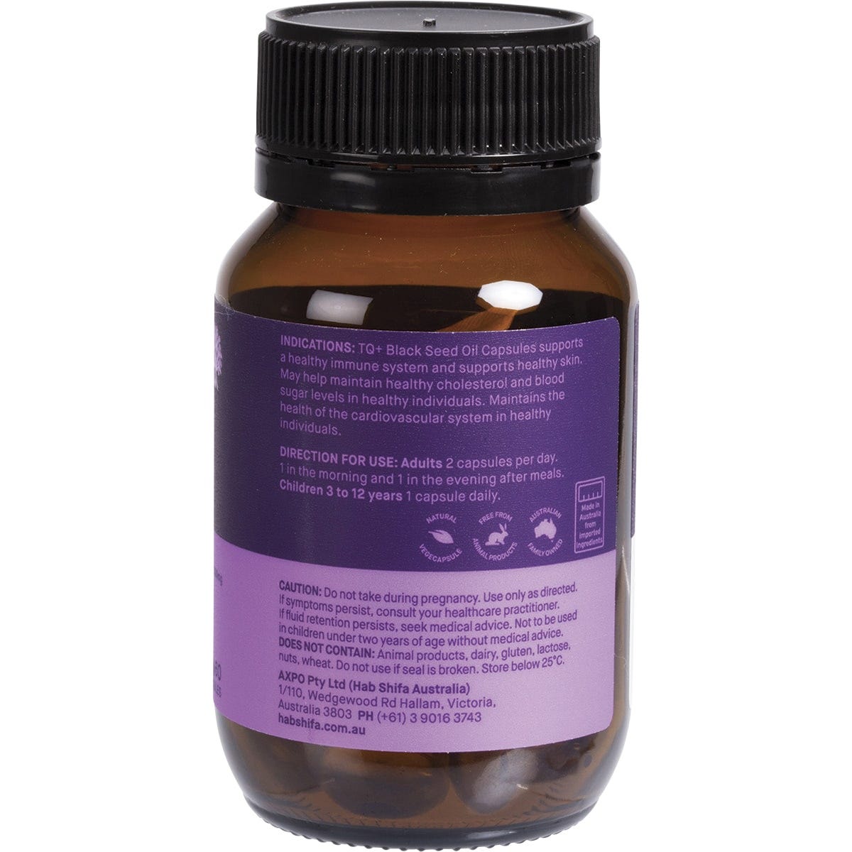 Hab Shifa TQ+ Activated Black Seed Oil Vegecapsules