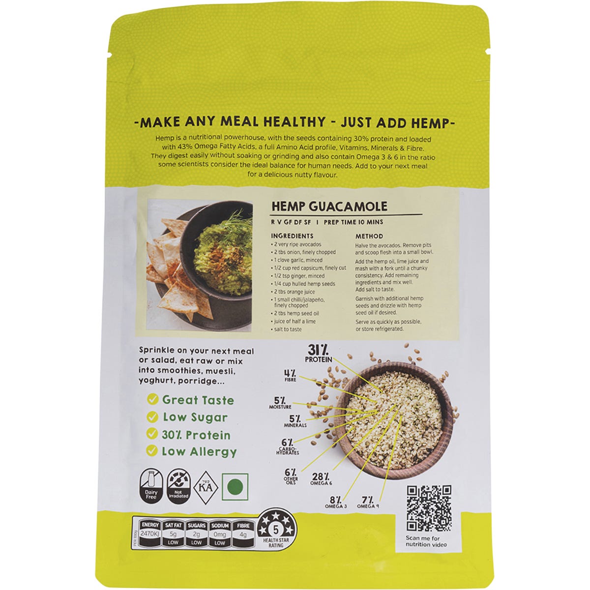 Hemp Foods Australia Organic Hemp Seeds Hulled