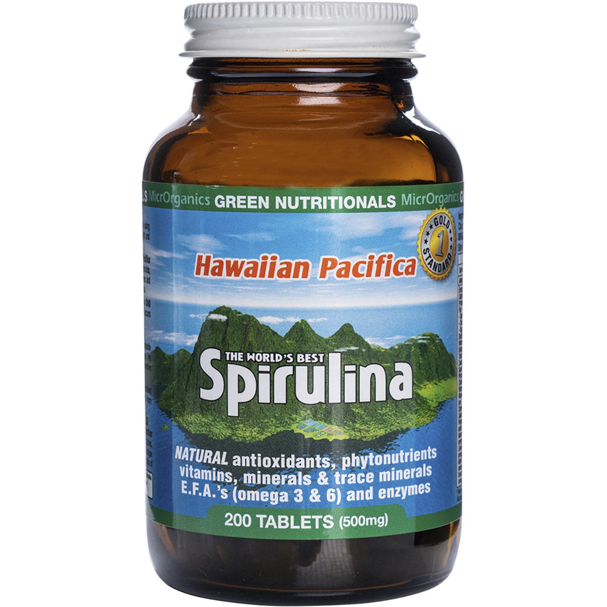 Hawaiian Pacifica Spirulina Tablets 500mg