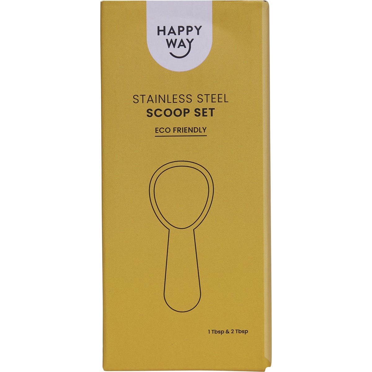 Happy Way Stainless Steel Scoop Set (1 Tbsp & 2 Tbsp)