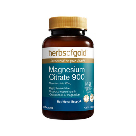 Herbs of Gold Magnesium Citrate 900 60vc