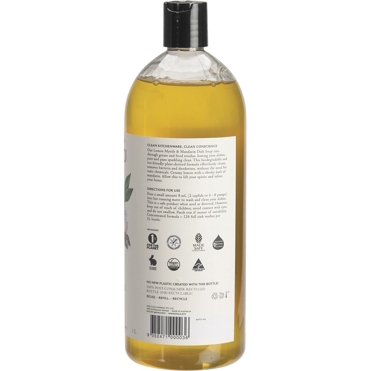 Koala Eco Dish Soap Lemon Myrtle & Mandarin