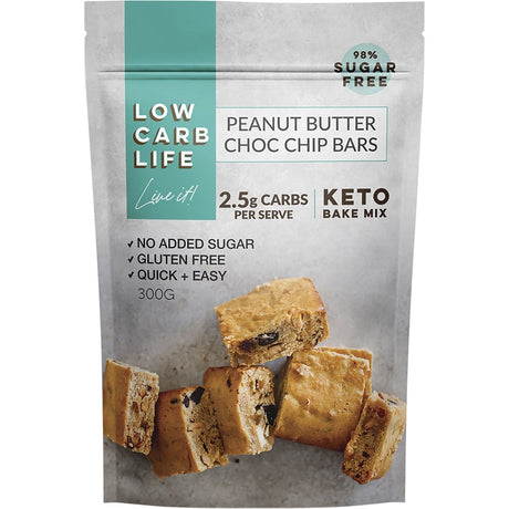 Peanut Butter Choc Chip Bars Keto Bake Mix