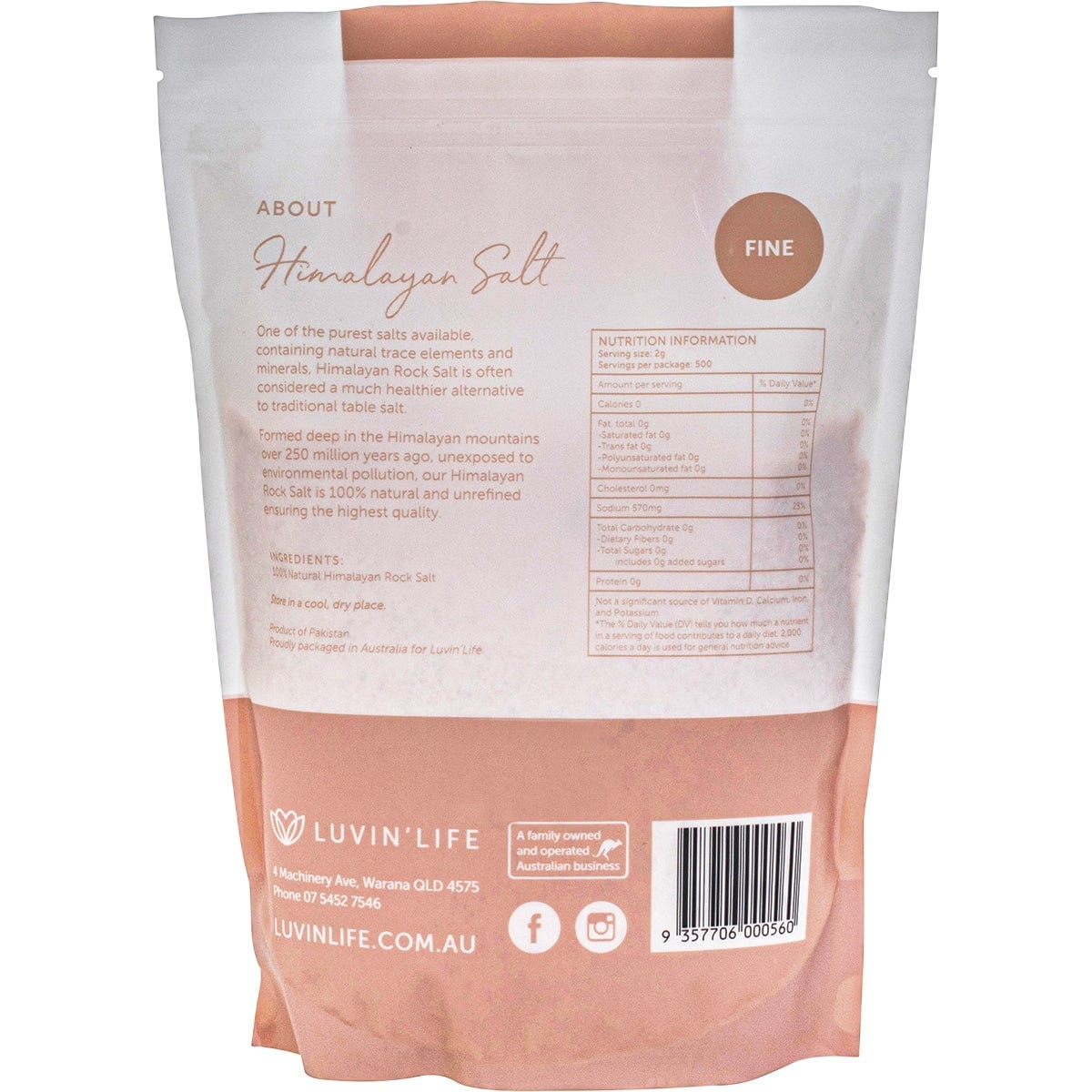 Nirvana Organics Himalayan Salt Fine