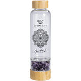 Luvin Life Crystal Water Bottle Amethyst Gratitude