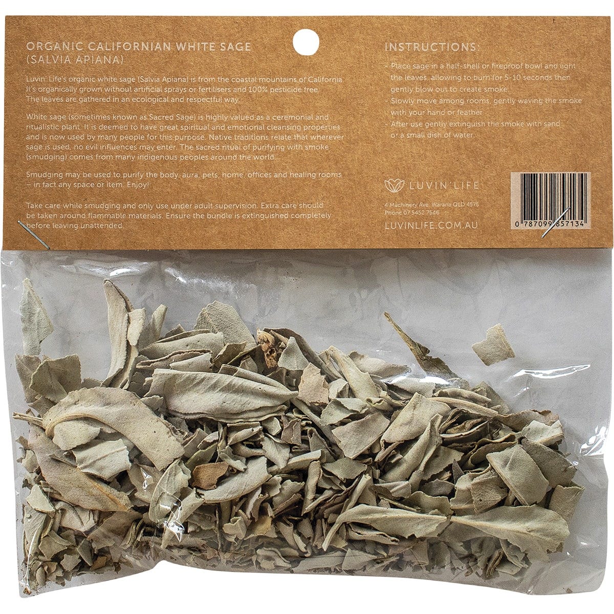 Luvin Life Loose Sage White Sage Organic Californian