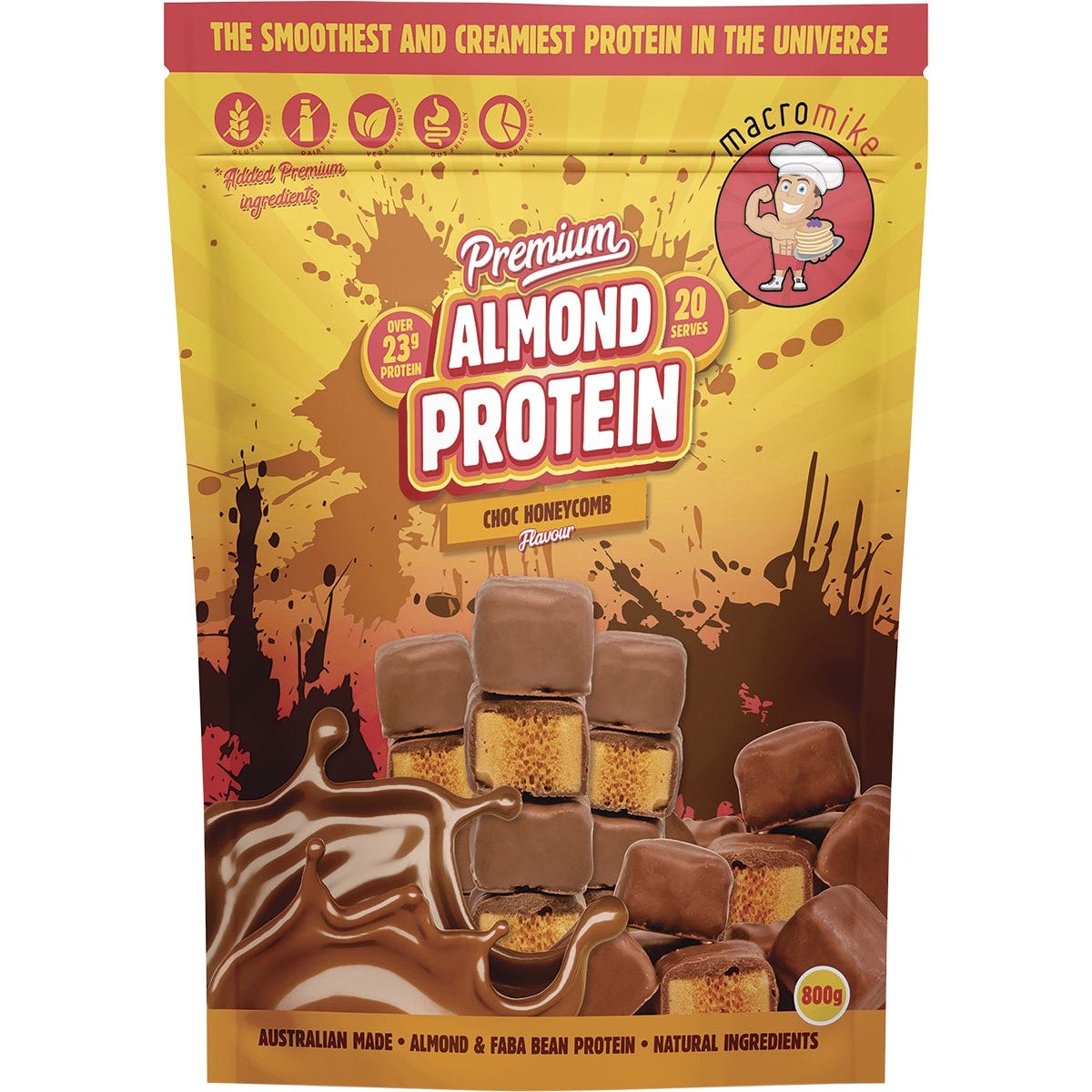 Premium Almond Protein Choc Honeycomb