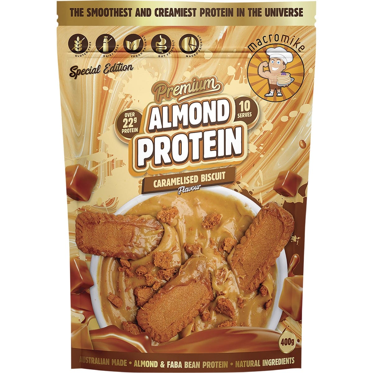 Premium Almond Protein Caramelised Biscuit