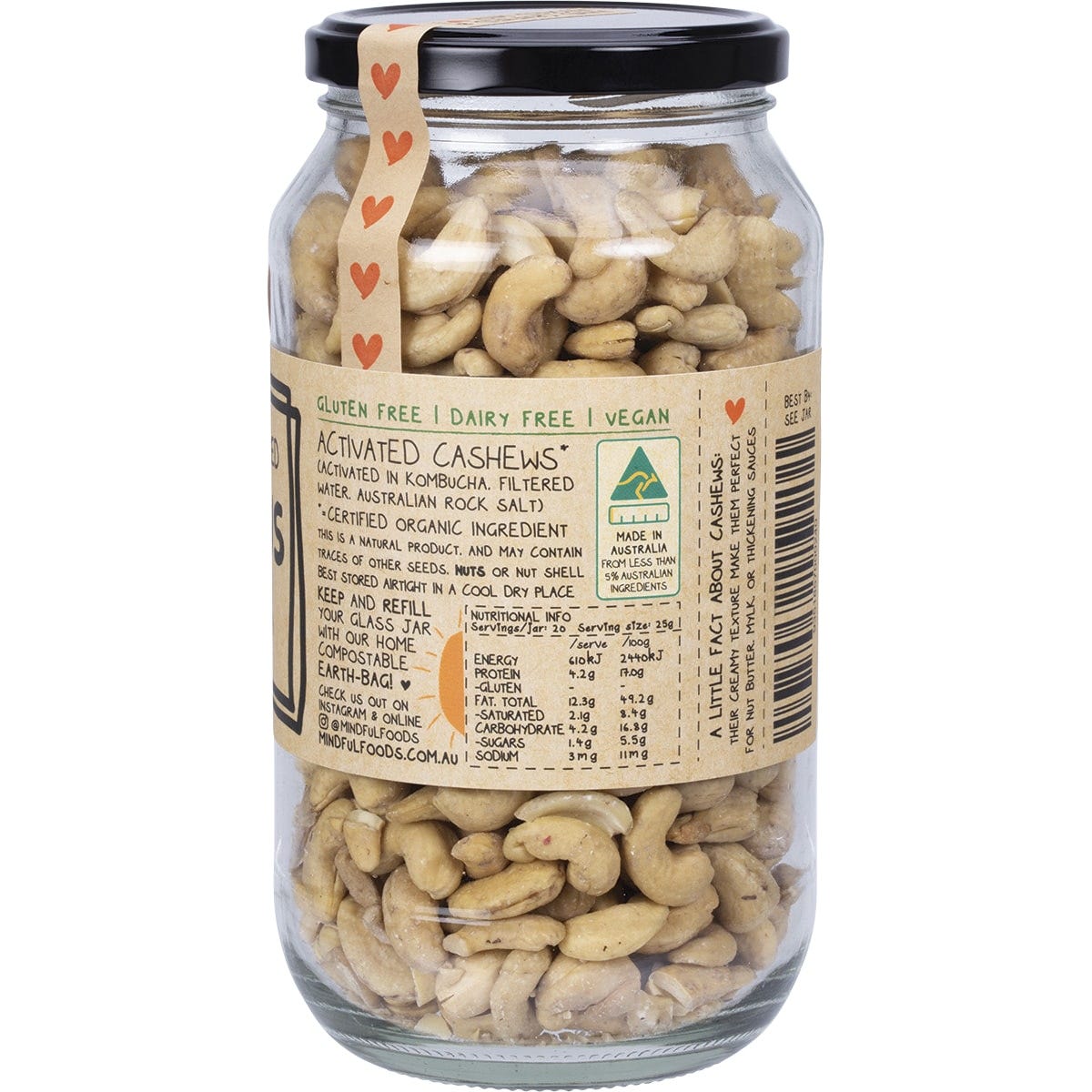 Mindful Foods Cashews Organic & Activated