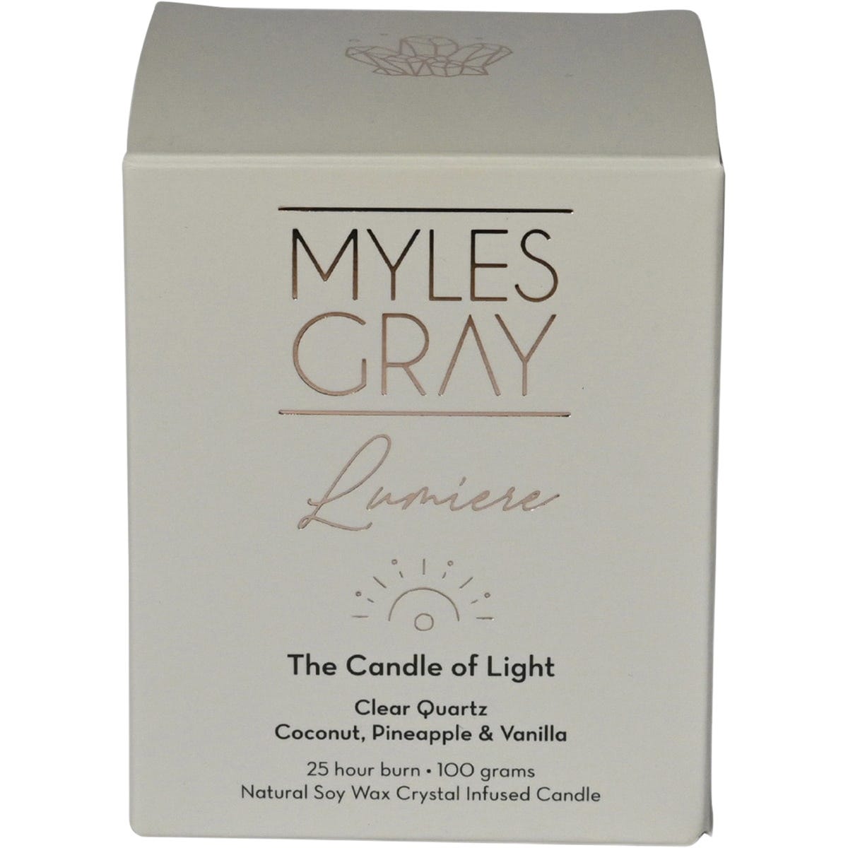 Myles Gray Crystal Infused Soy Candle Mini Coconut Pineapple