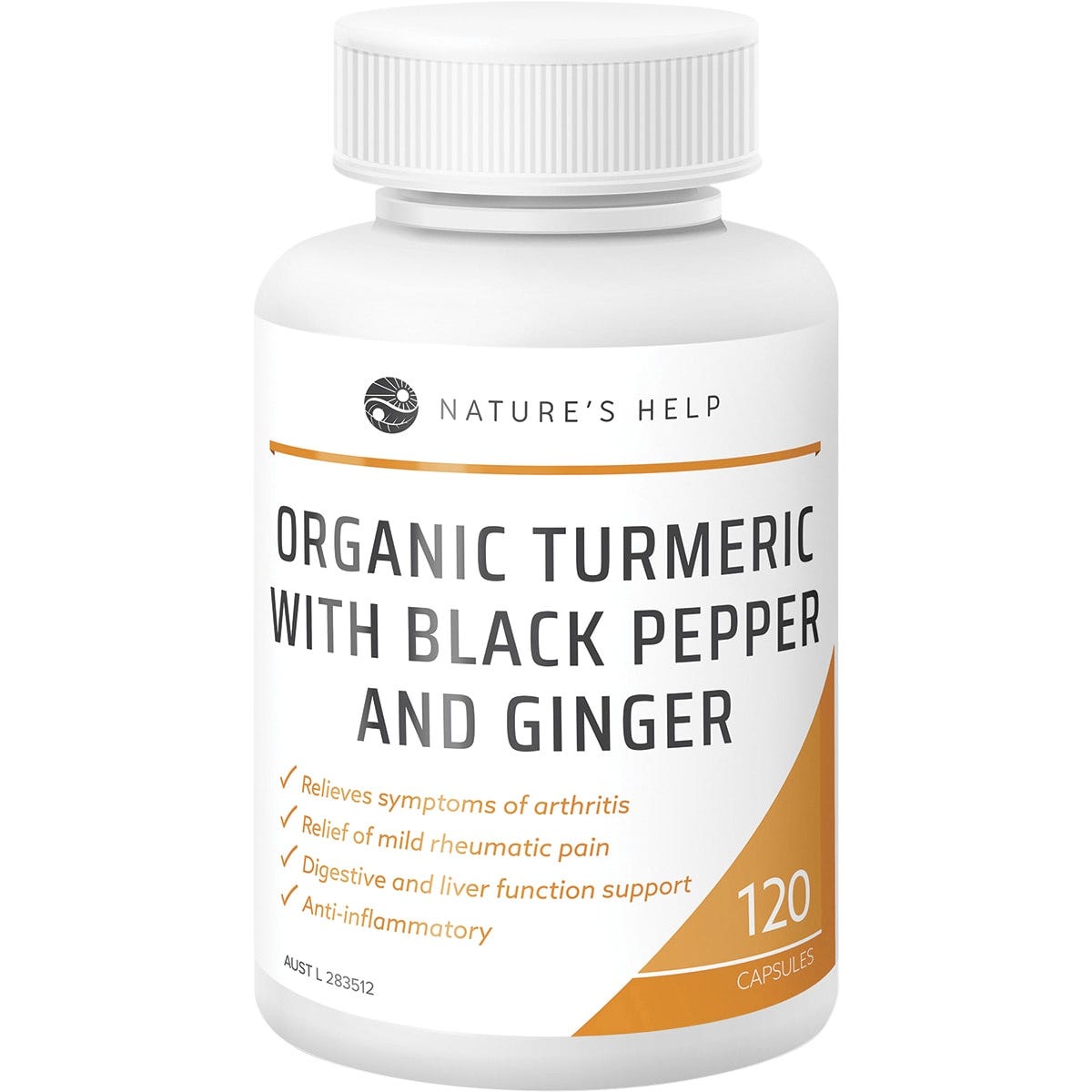 Organic Turmeric Capsules with Black Pepper & Ginger