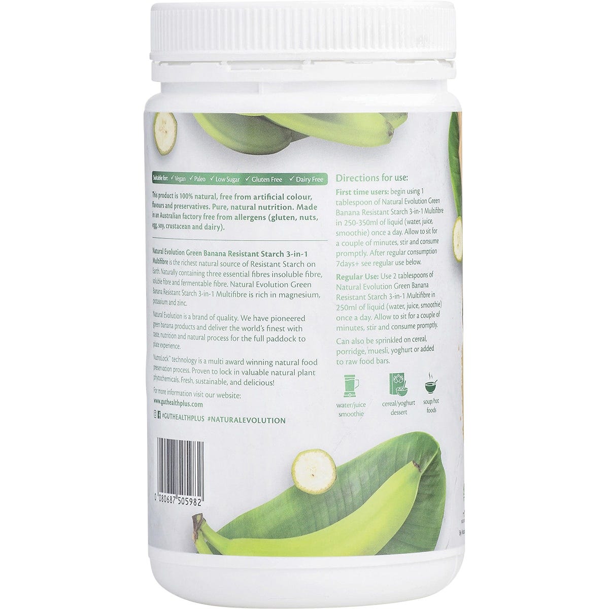 Natural Evolution GH+ Green Banana Resistant Starch 3-in-1 Multifibre