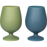 Porter Green Stemm Silicone Wine Glass Set Peebles