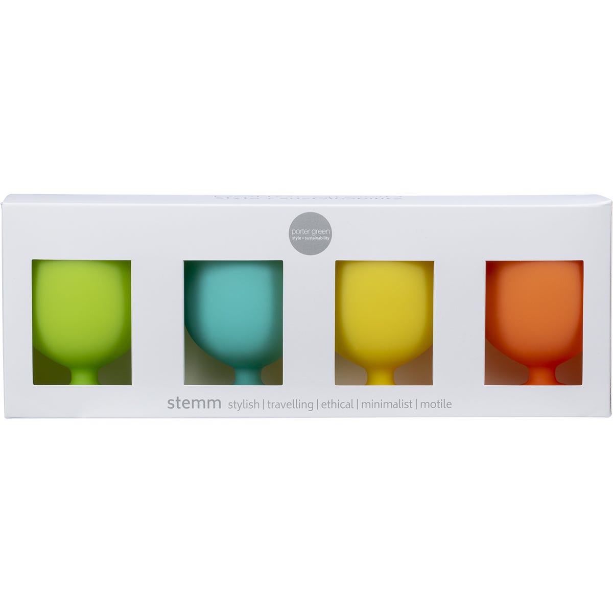 Porter Green Stemm Silicone Wine Glass Set Campinas