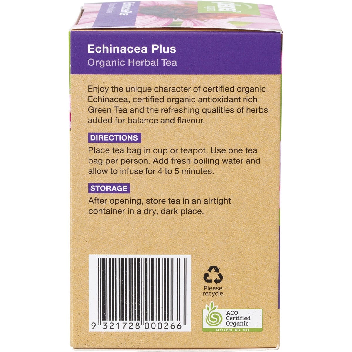 Planet Organic Herbal Tea Bags Echinacea Plus