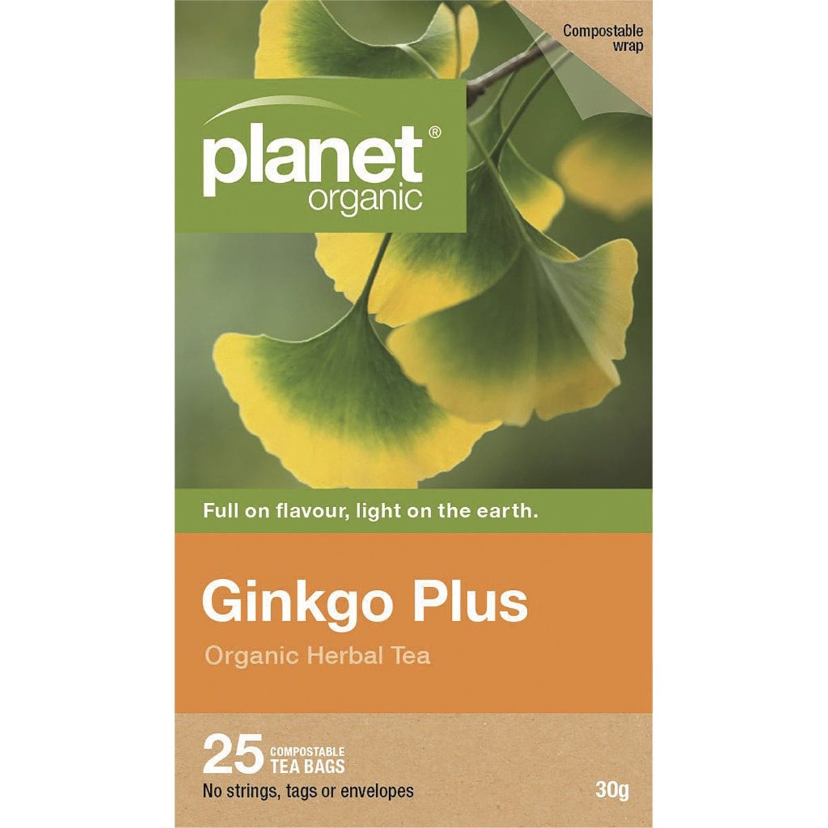 Herbal Tea Bags Ginkgo Plus with Green Tea