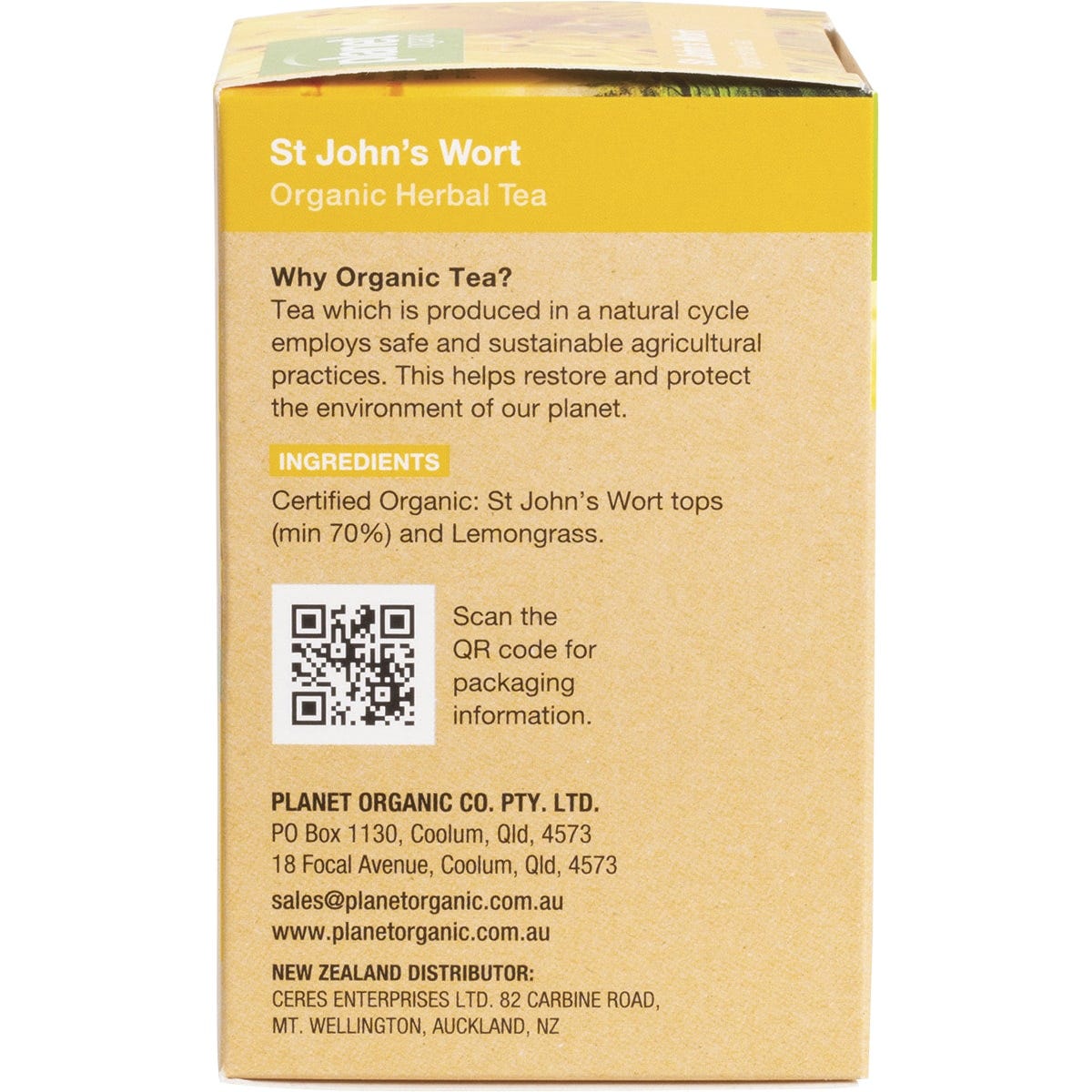 Planet Organic Herbal Tea Bags St John's Wort