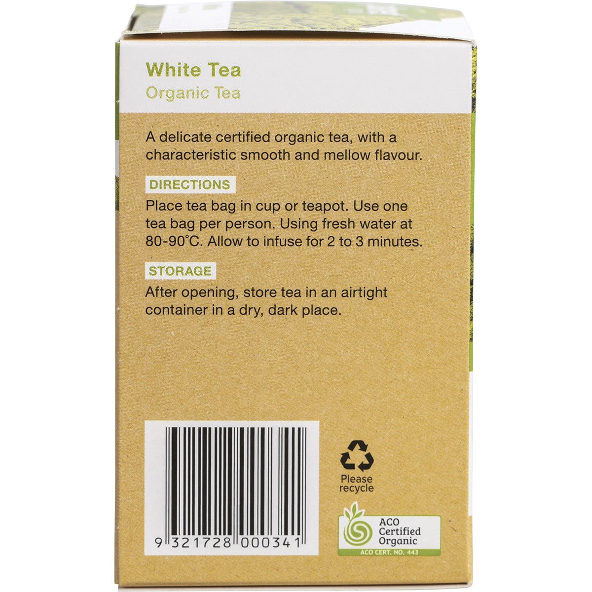 Planet Organic Herbal Tea Bags White Tea