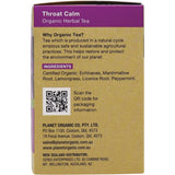 Planet Organic Herbal Tea Bags Throat Calm