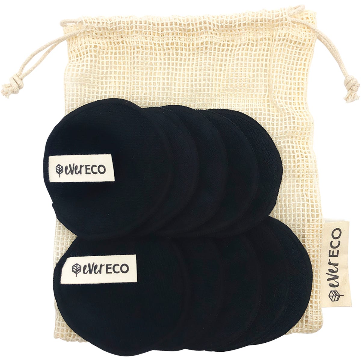 Reusable Bamboo Makeup Removal Pads Black