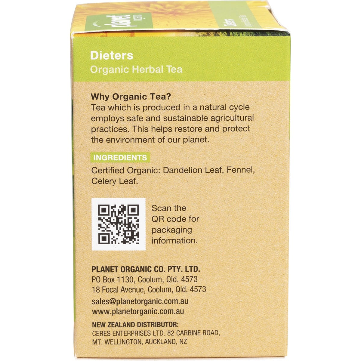 Planet Organic Herbal Tea Bags Dieters