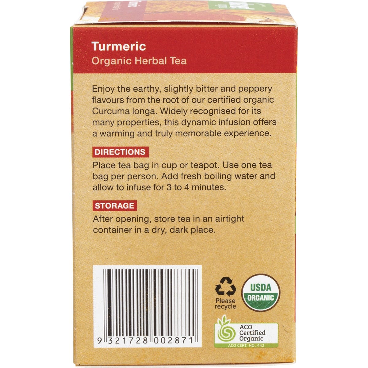 Planet Organic Herbal Tea Bags Turmeric