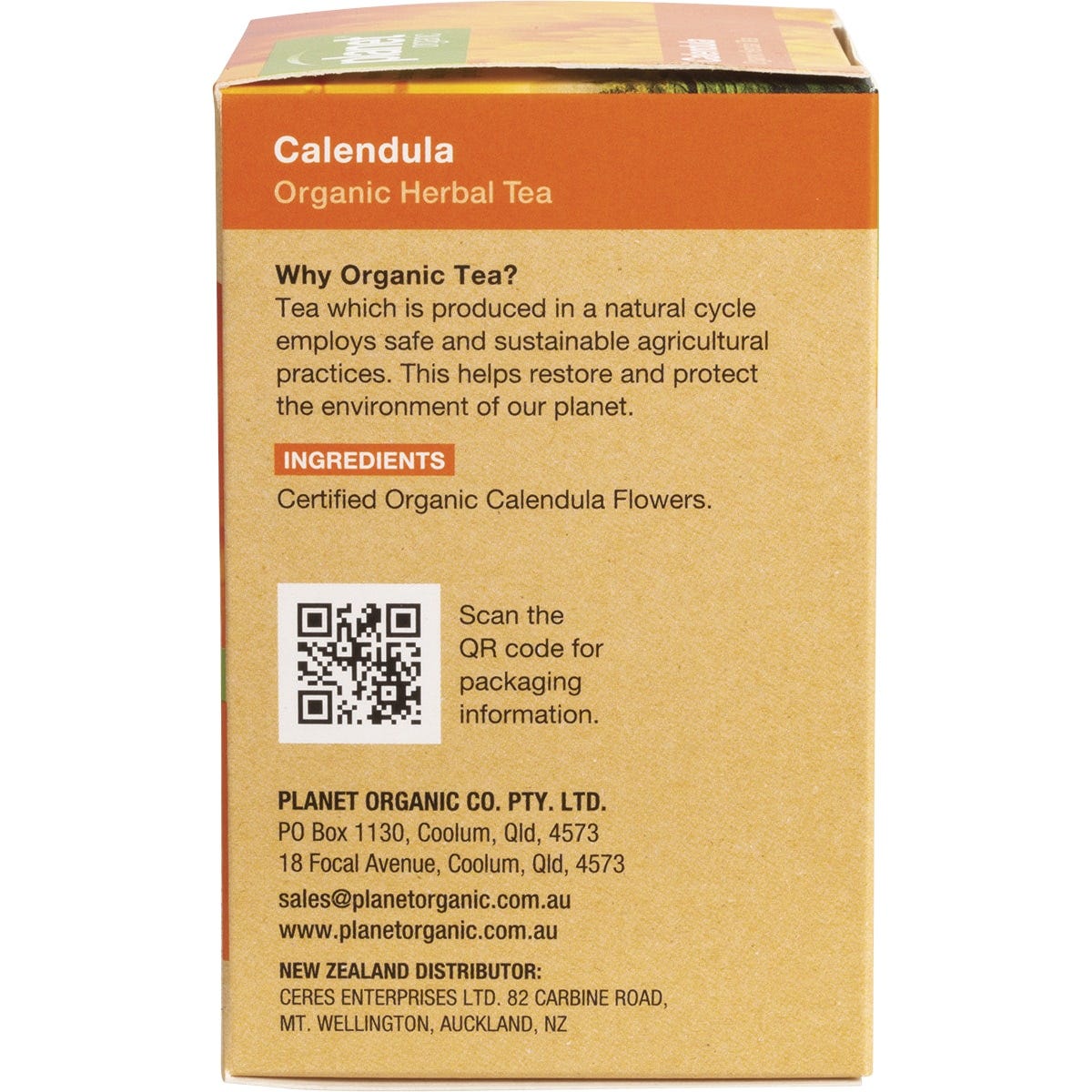 Planet Organic Herbal Tea Bags Calendula