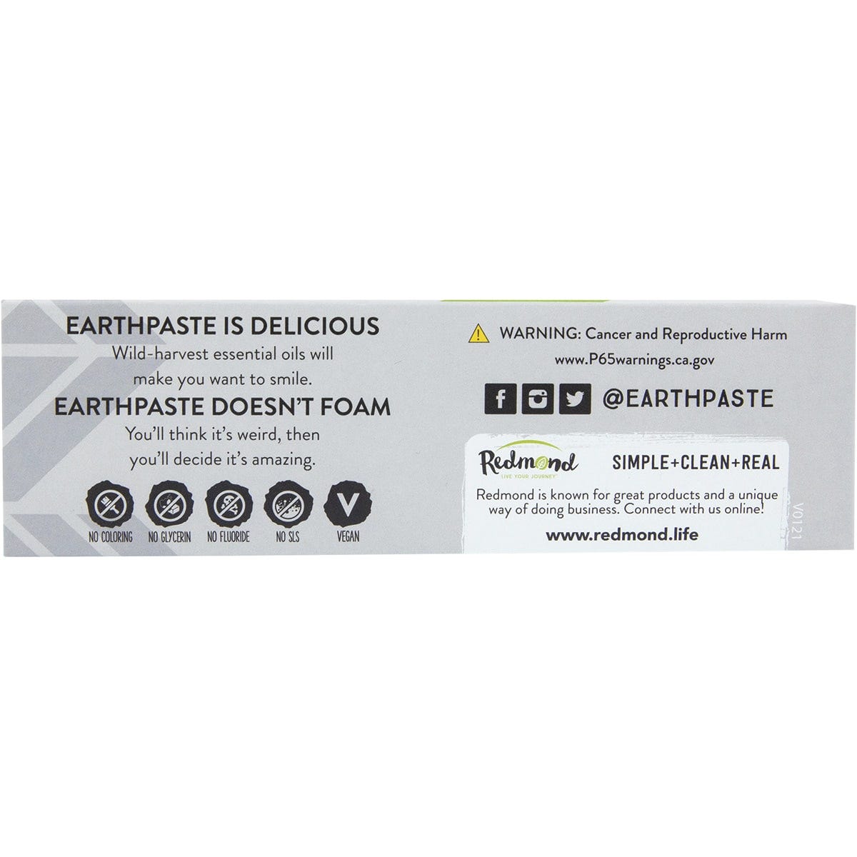 Redmond Earthpaste Toothpaste with Silver Spearmint