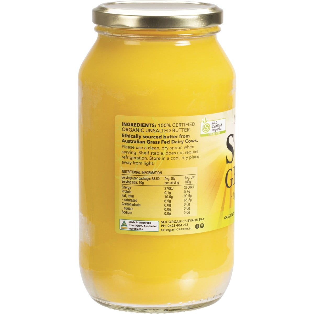 Sol Organics Organic Ghee