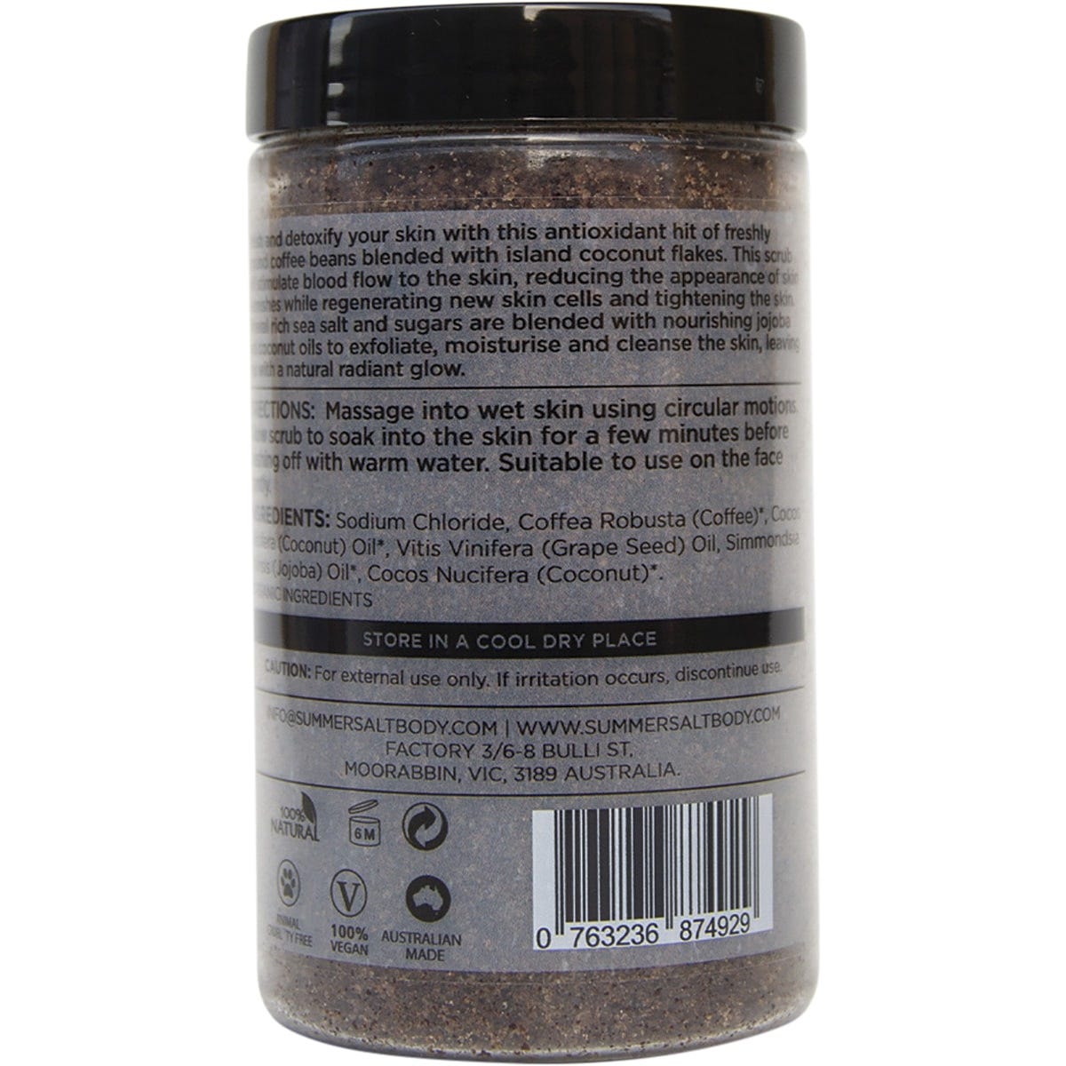 Summer Salt Body Salt Scrub Coffee